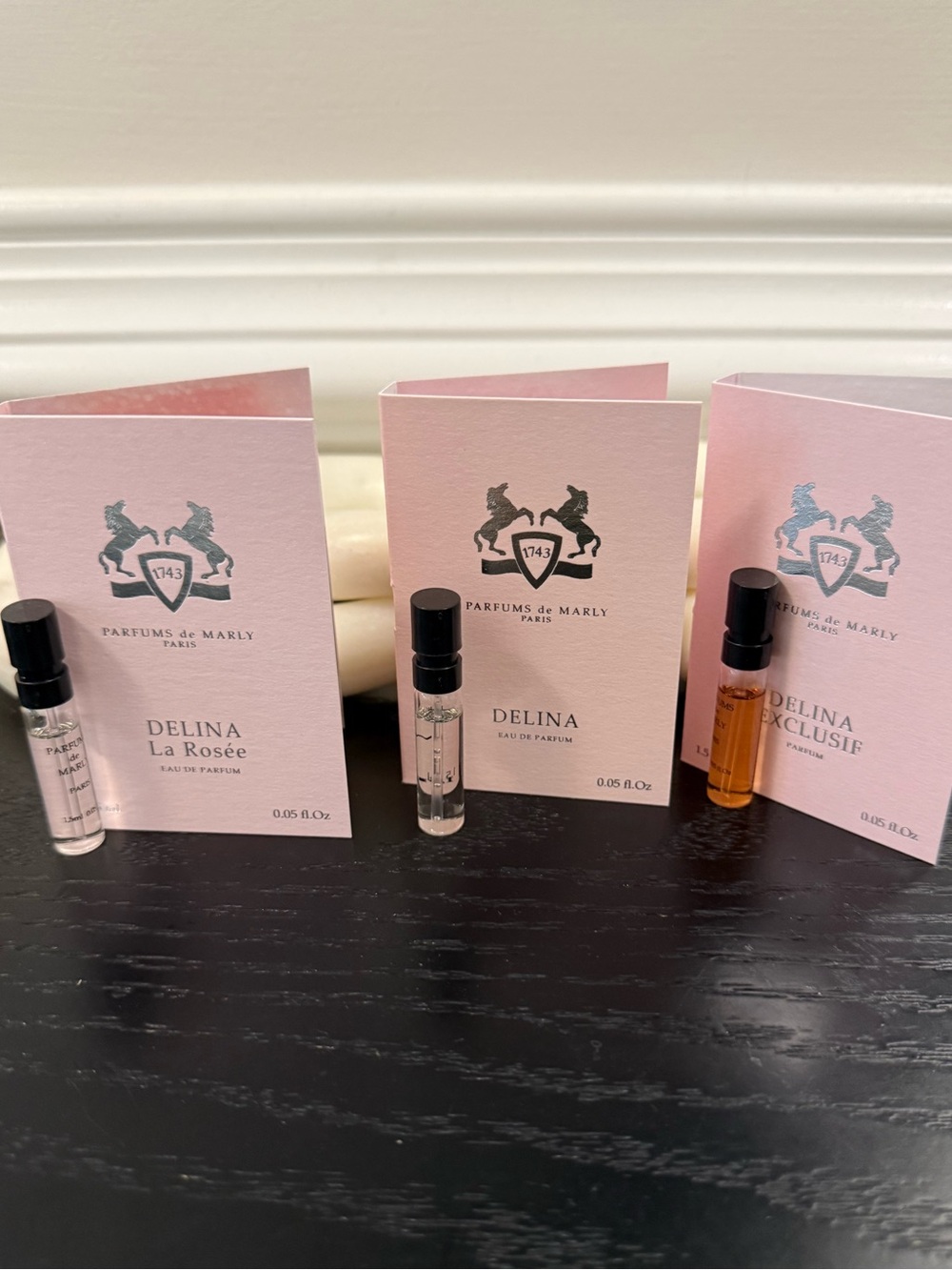Delina Sample trio set- delina, delina exclusif, delina la rosee
 new 1.2 ml